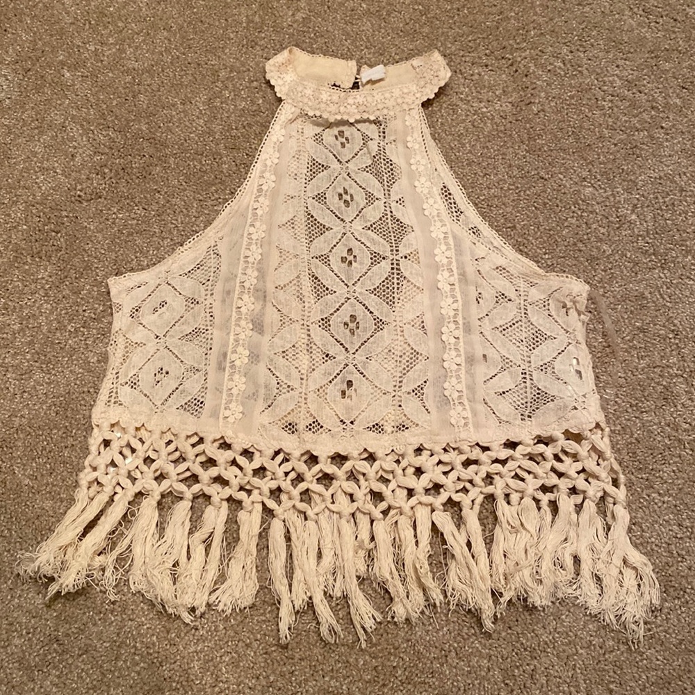 High Neck Cropped Cover Shirt
